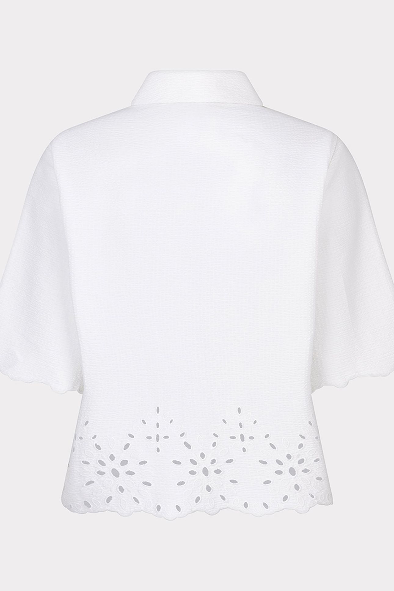 BLOUSE CROPPED CRINKLE EMBROIDERY OFF WHITE 5