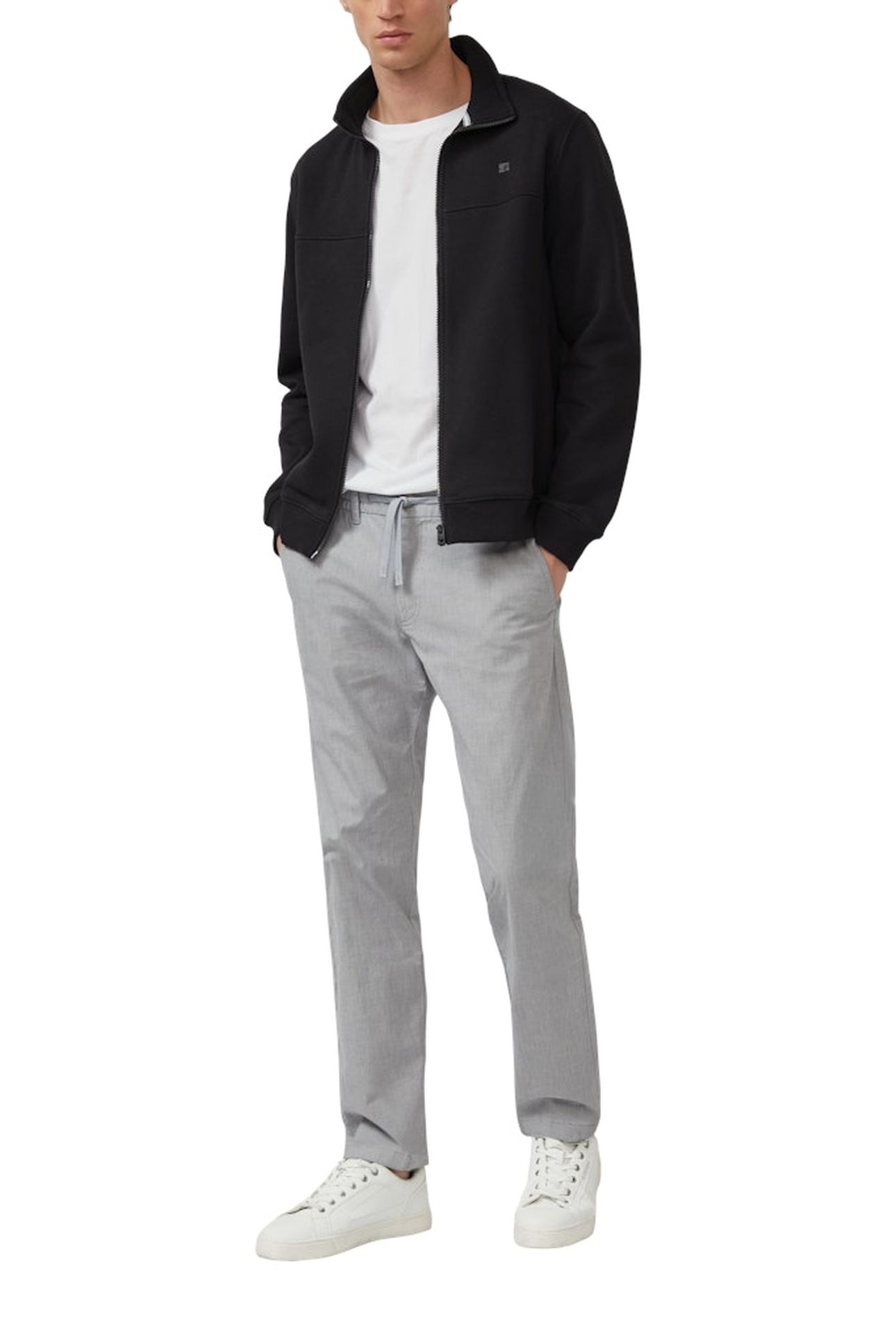 S.OLIVER PANTS GREY/BLACK 2
