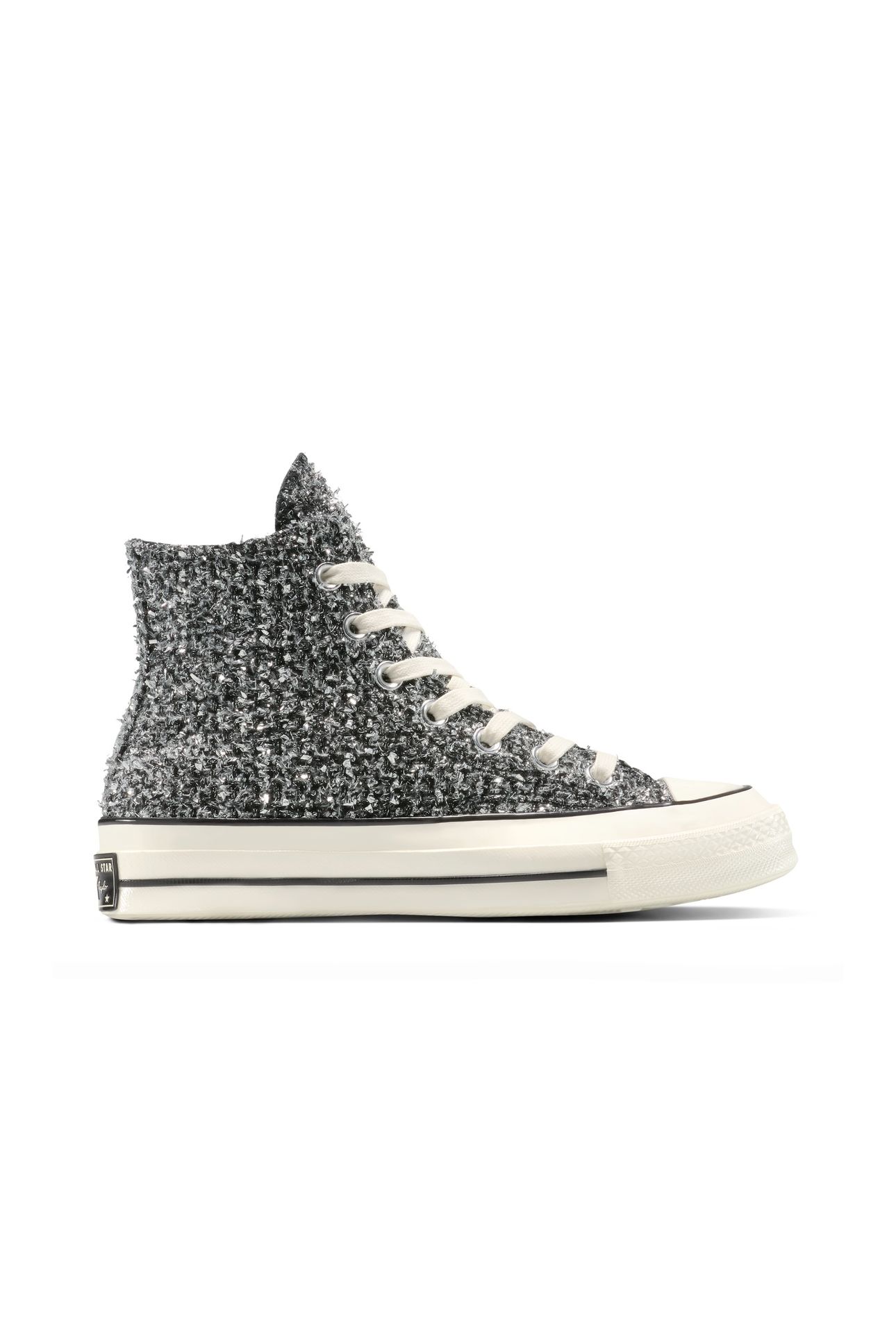 UNISEX CHUCK 70 HI BLACK/SILVER/EGRET 1