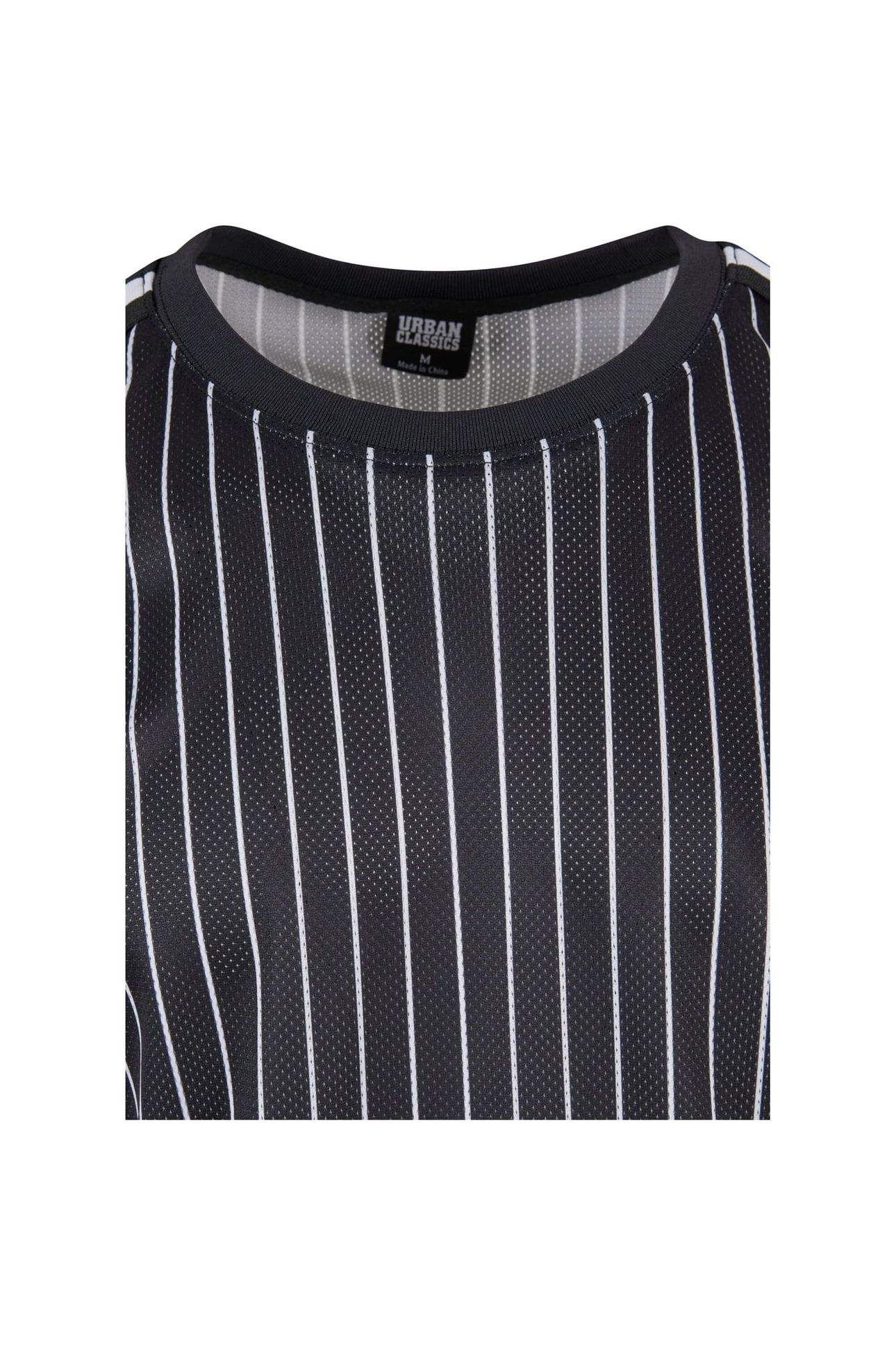OVERSIZED STRIPED MESH TEE BLACK/WHITE 3