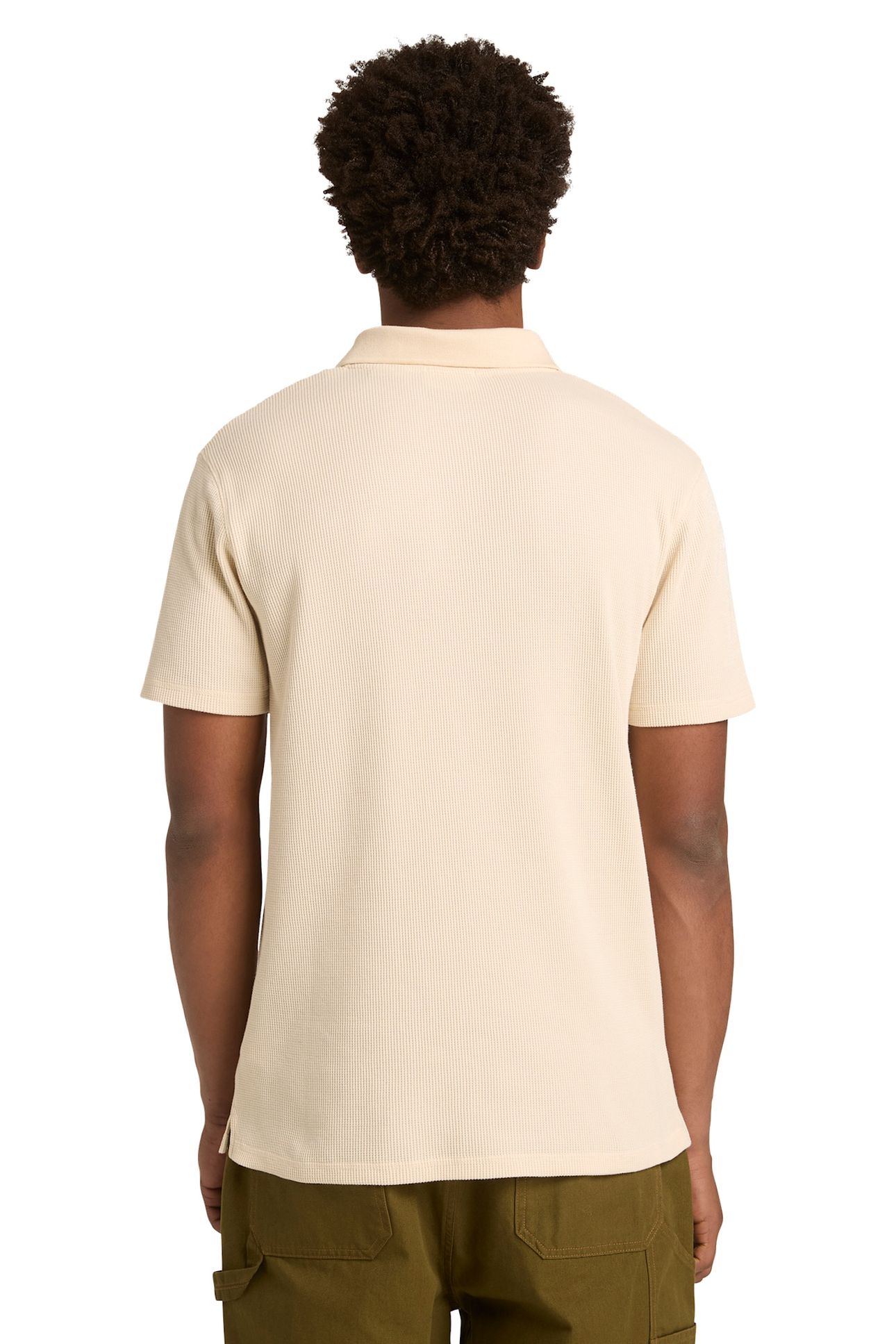 WAFFLE SHORT SLEEVE POLO NATURAL 3