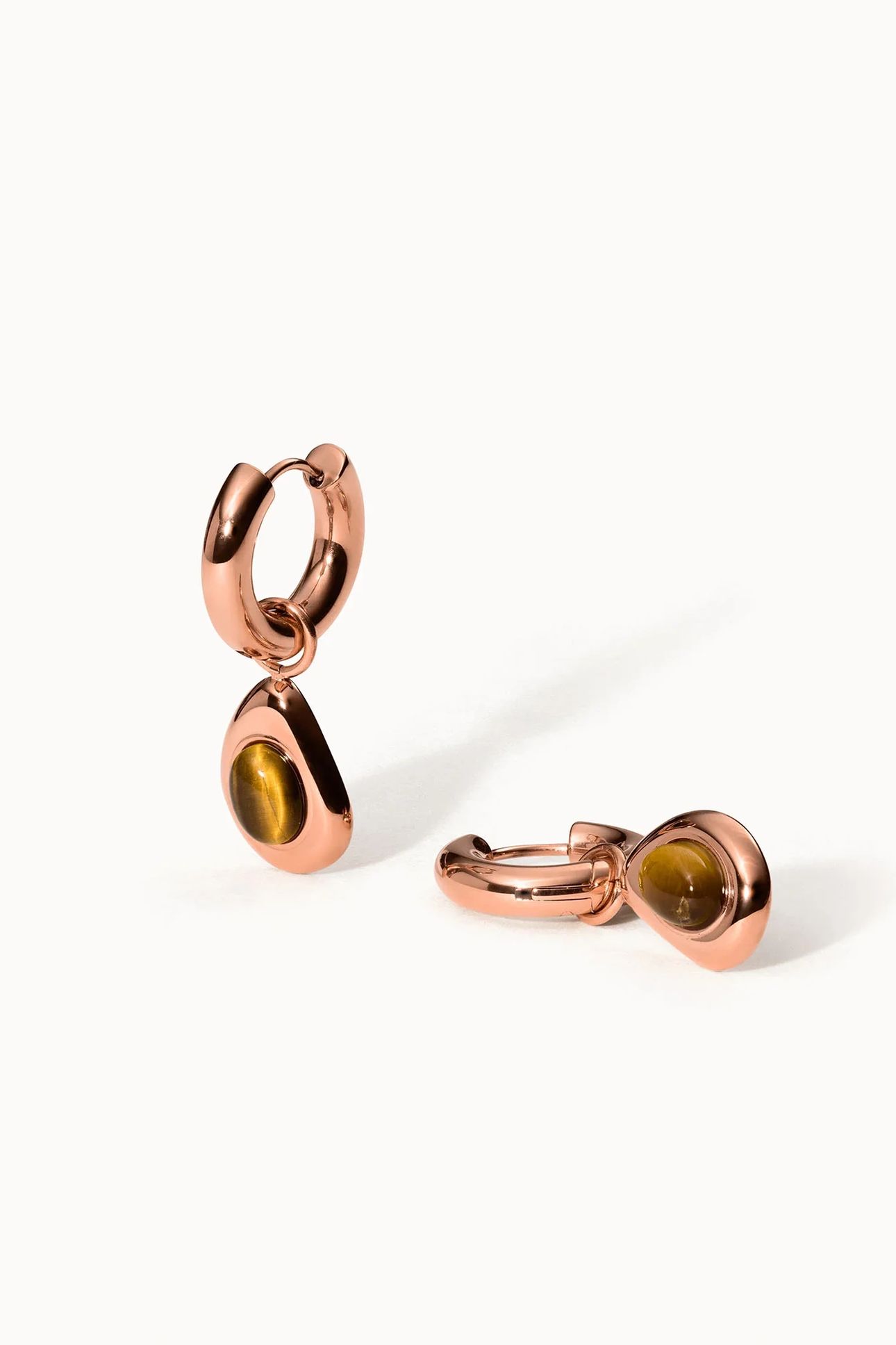 TIGER'S EYE OHRRINGE ROSEGOLD 2