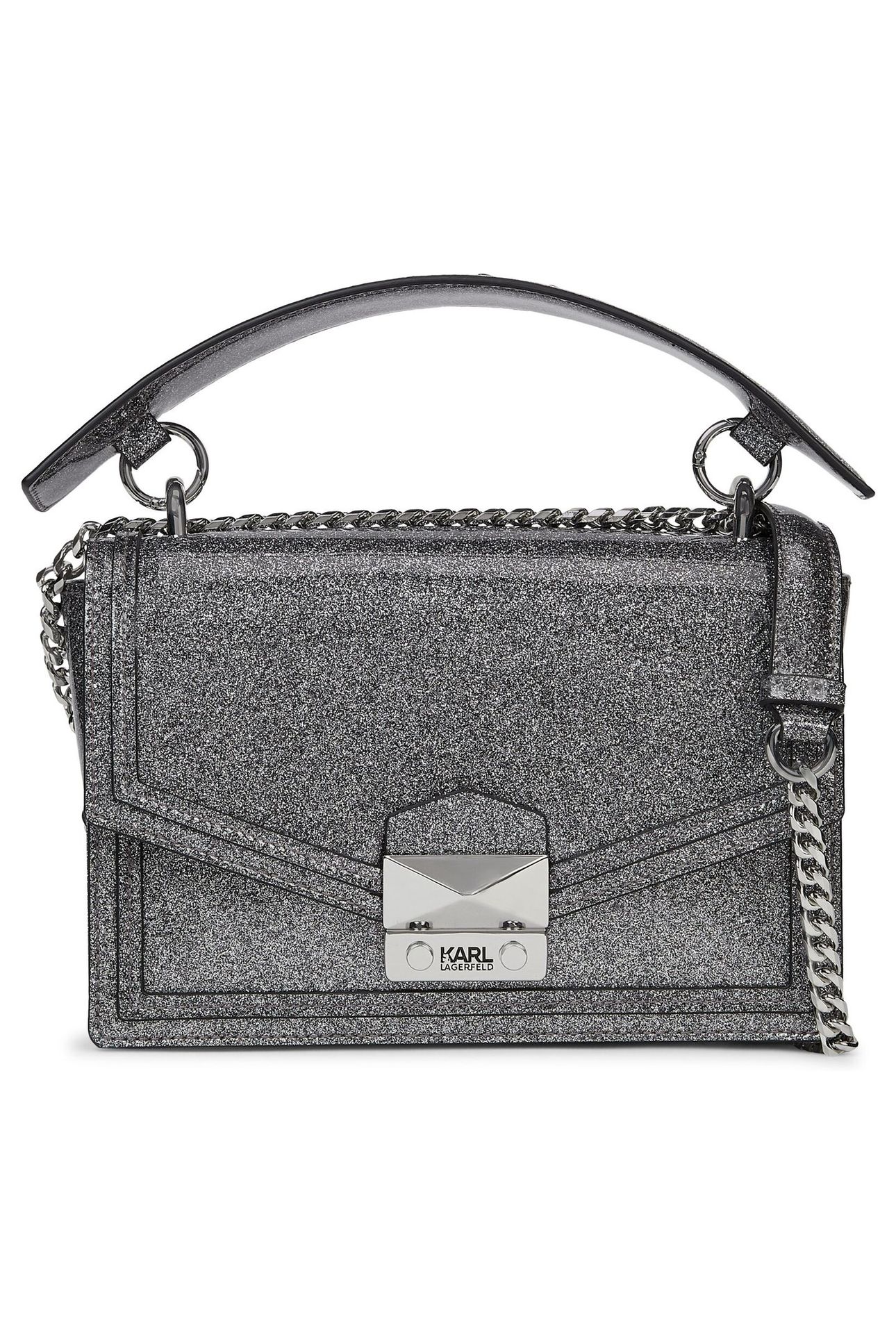 K/STYLE GLITTER SHOULDER BAG SILVER 1
