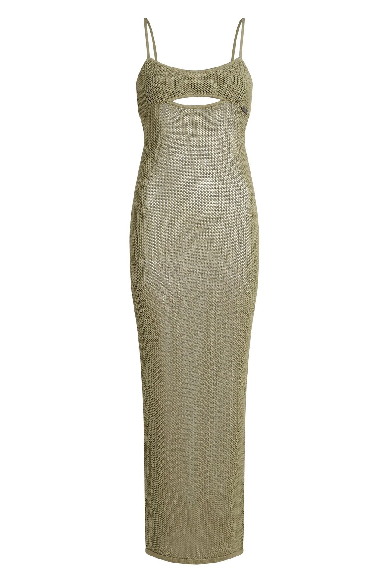 CROCHET MAXI BEACH DRESS OIL GREEN 3