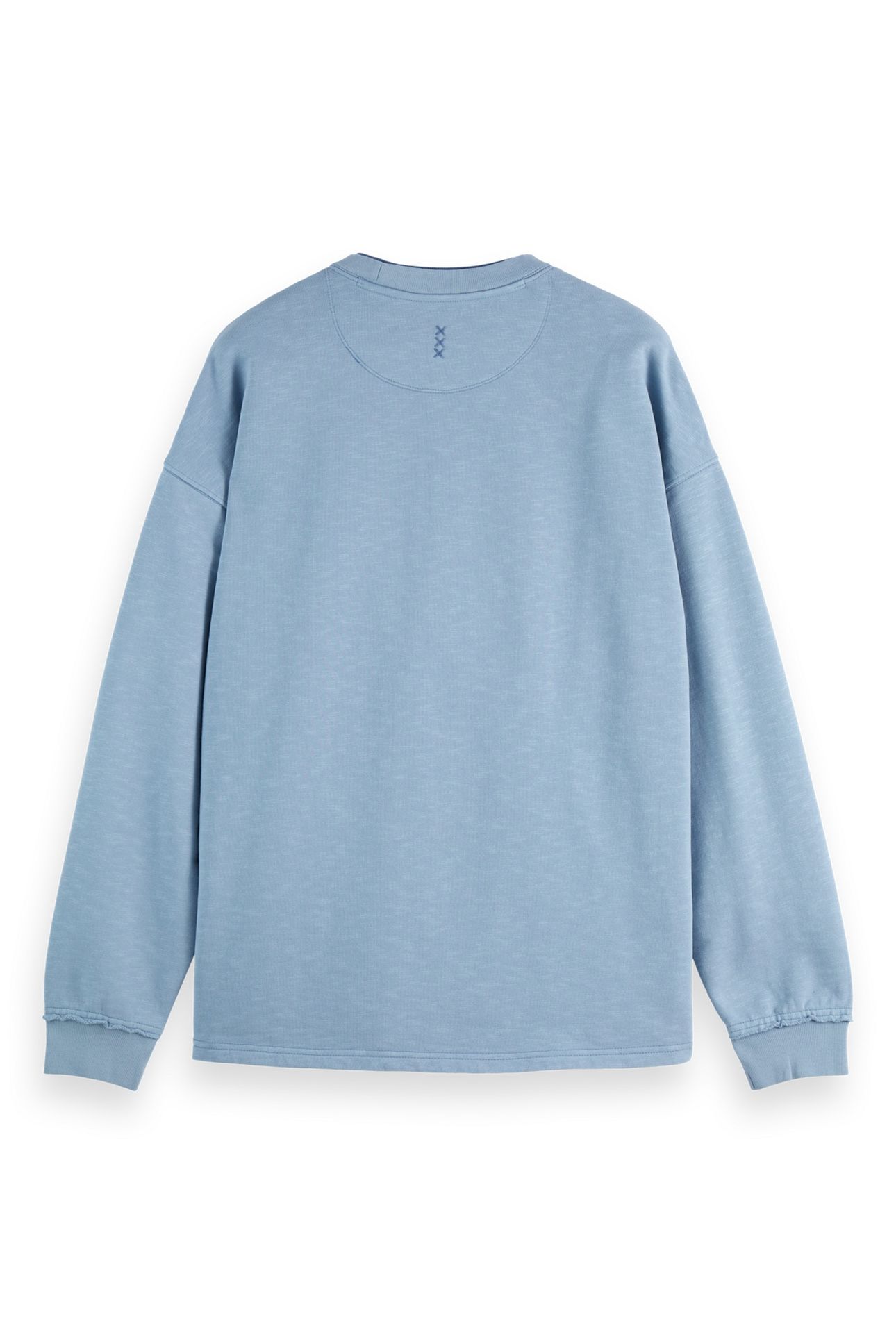 3 CROSSES GARMENT-DYED SWEATSHIRT FADED DENIM 2