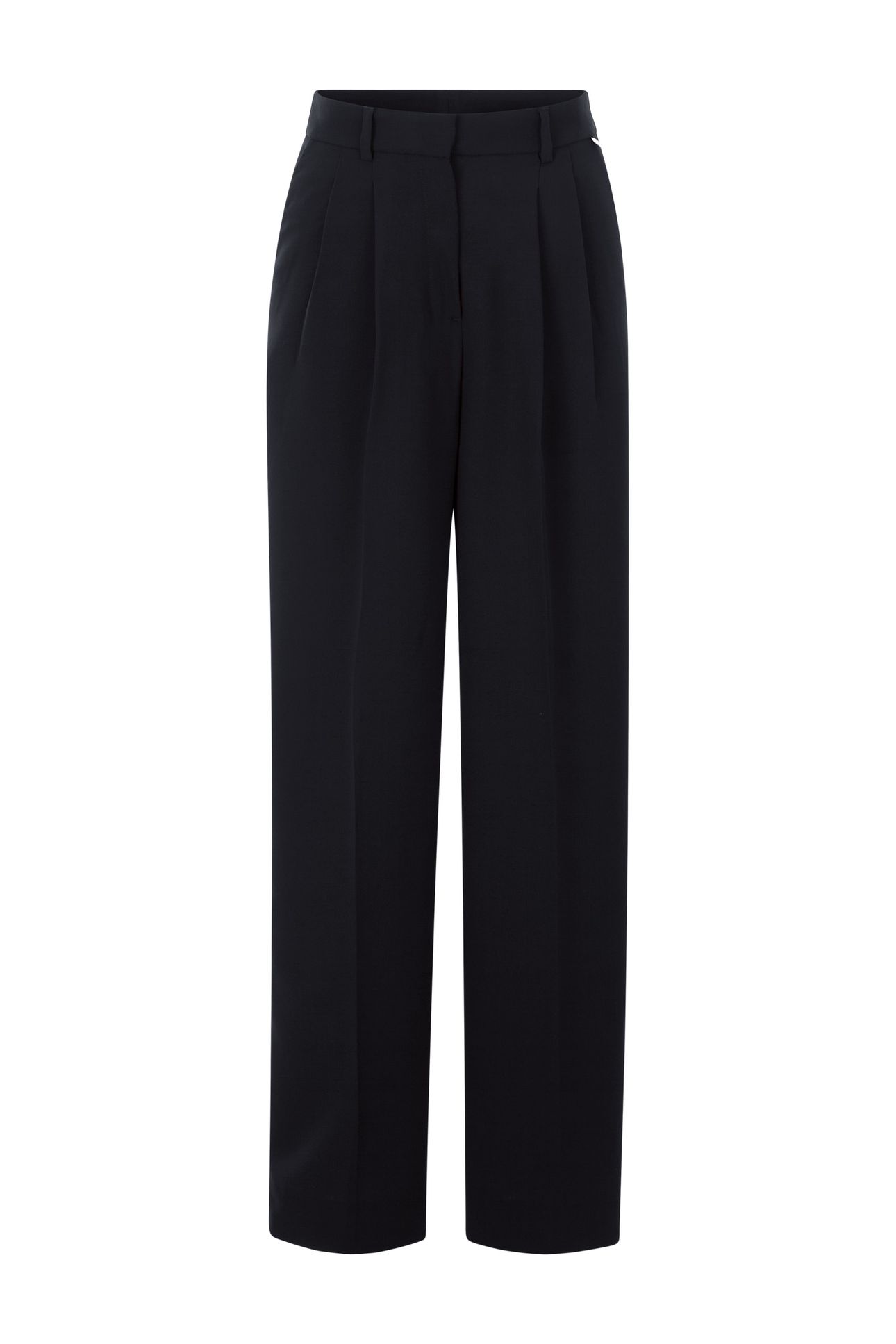 WIDE LEG PLEATED PANTS BLACK 3