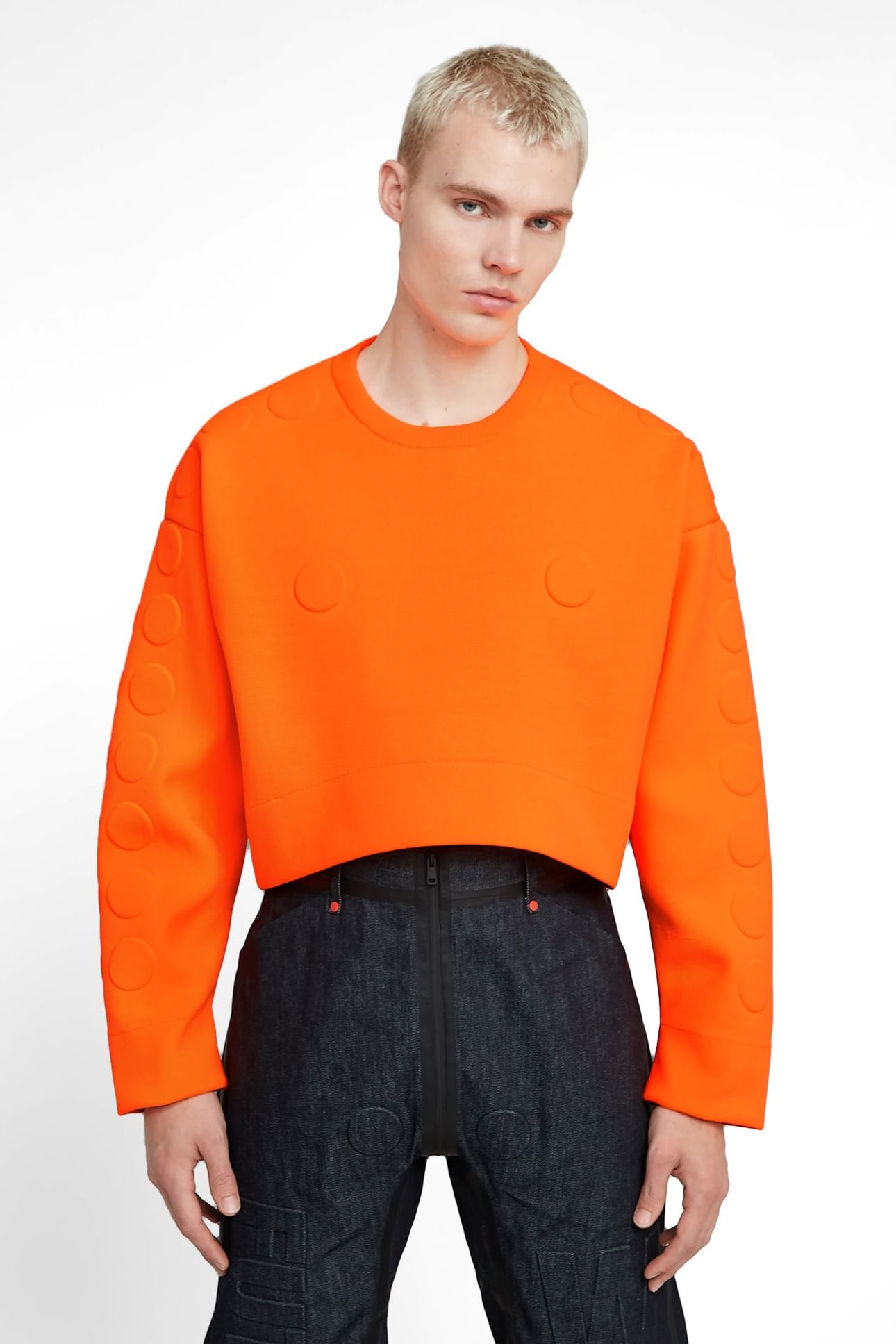 GSXWVB OVERSIZED SHORT SWEAT KNIT SIGNAL ORANGE 2