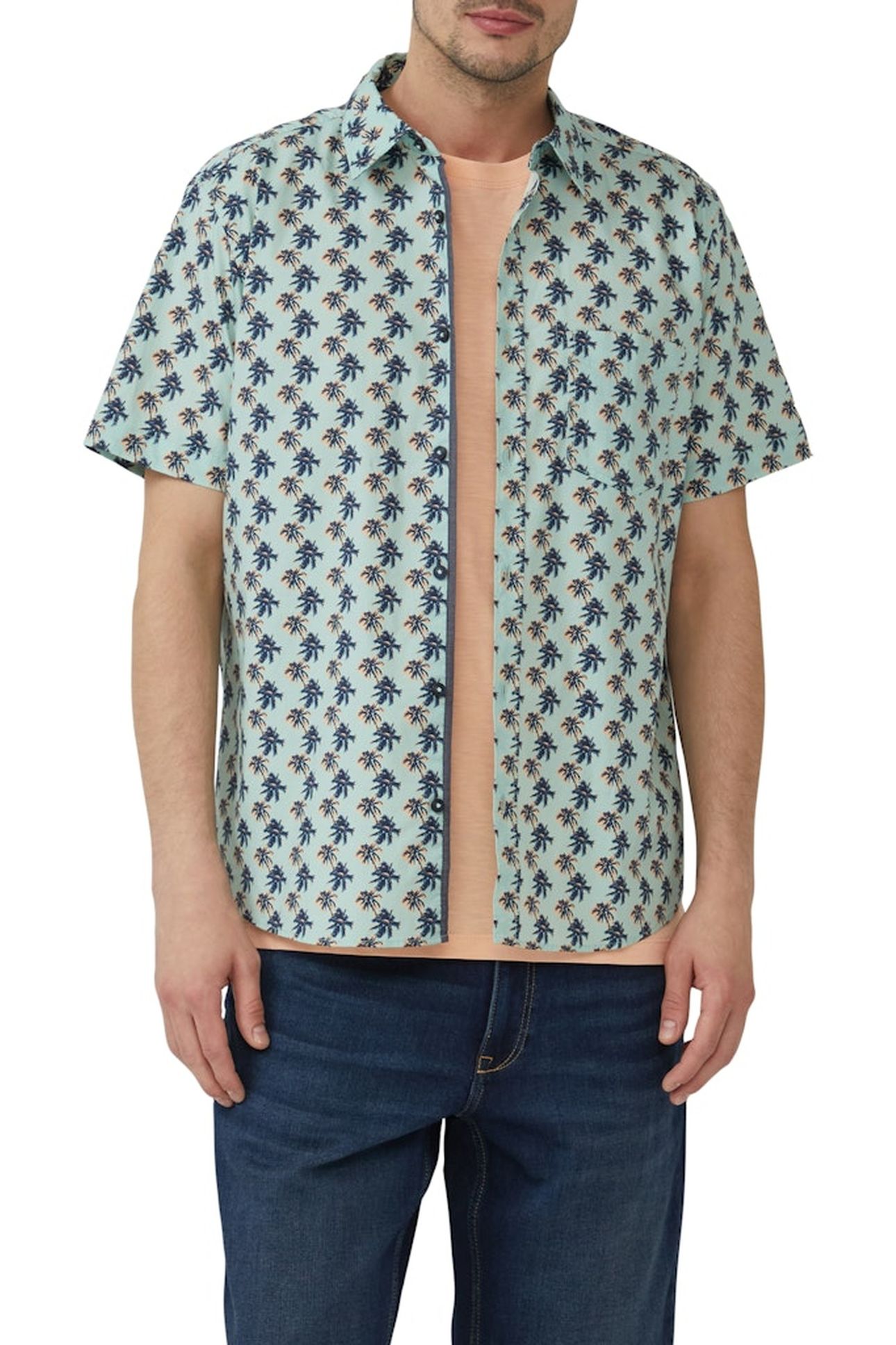 S.OLIVER SHIRTS BLUE GREEN 1