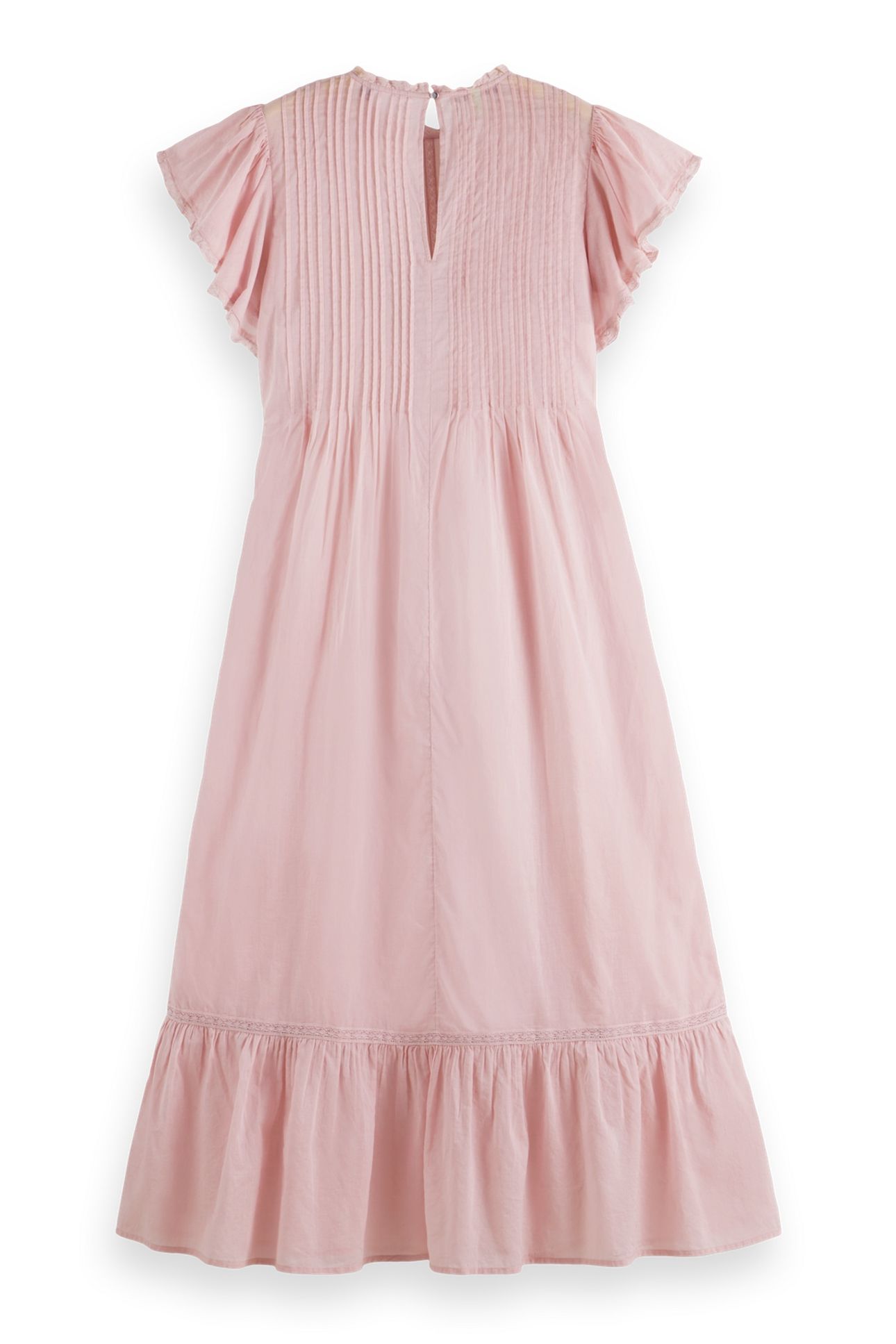 MAXI DRESS WITH PLEATED LACE DETAILS BURNISHED LILAC 4