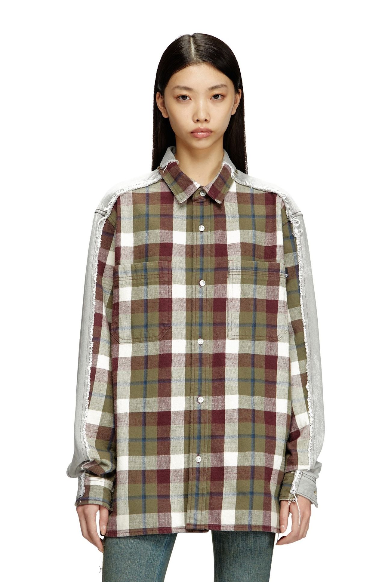 UNISEX DIESELOVES TBL FLANNEL/BACK DENIM SHIRT 3