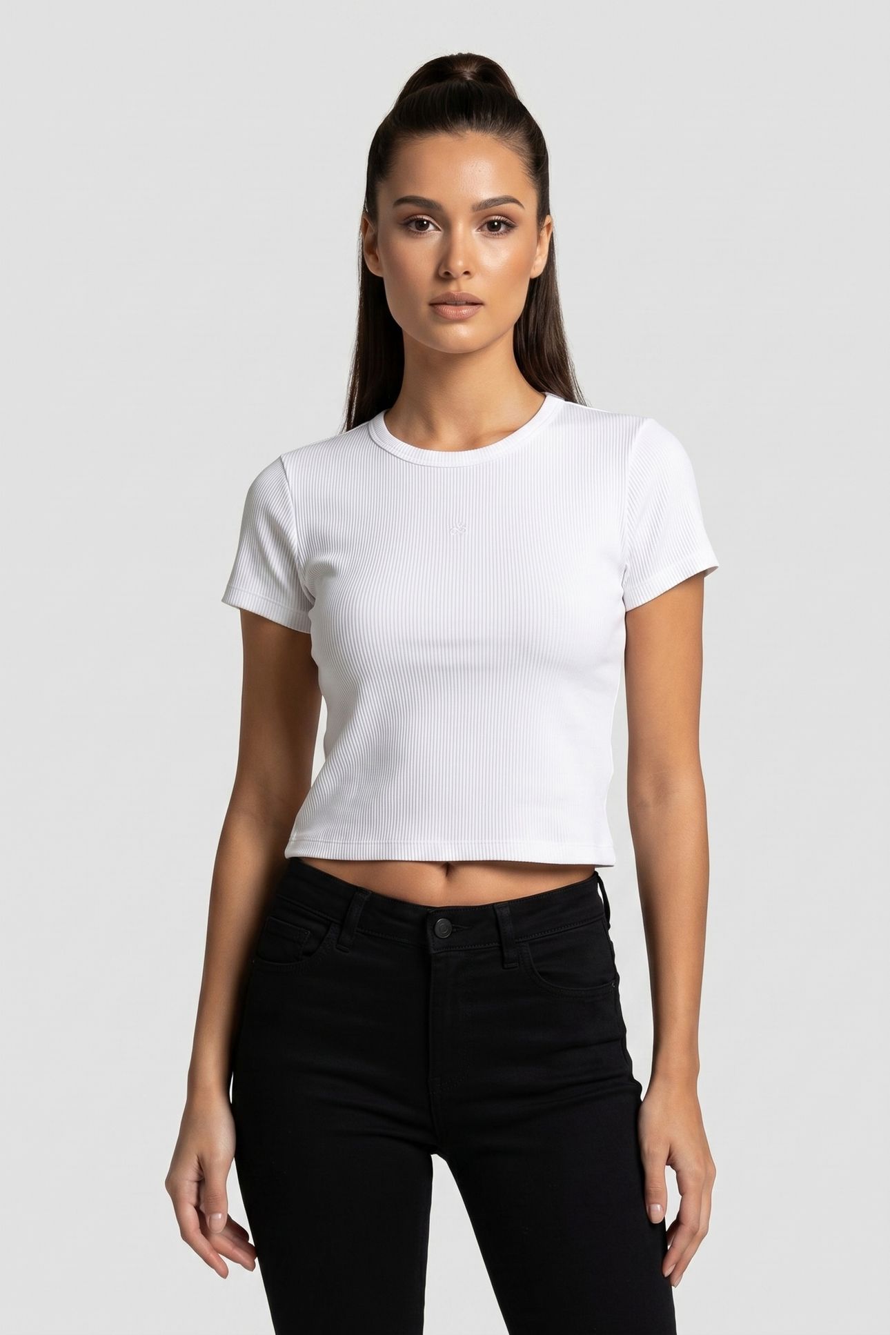 BABY RIB T-SHIRT WHITE 1