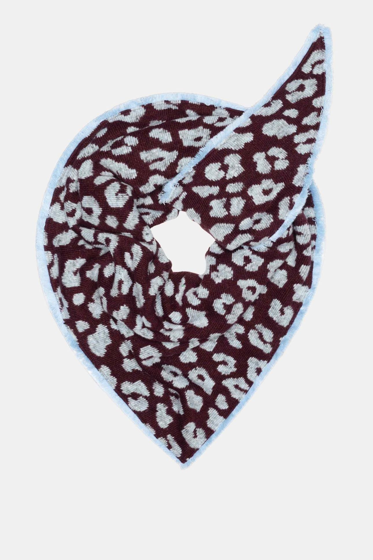 SHAWL - LEOPARD PLUM 2