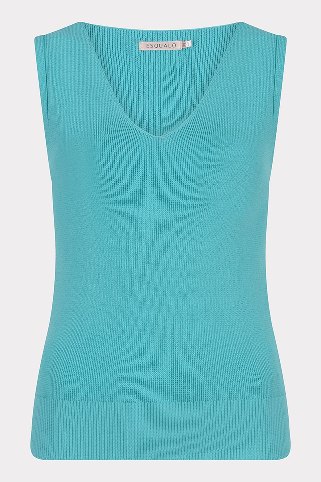 TOP RIB V-NECK LAGOON 4
