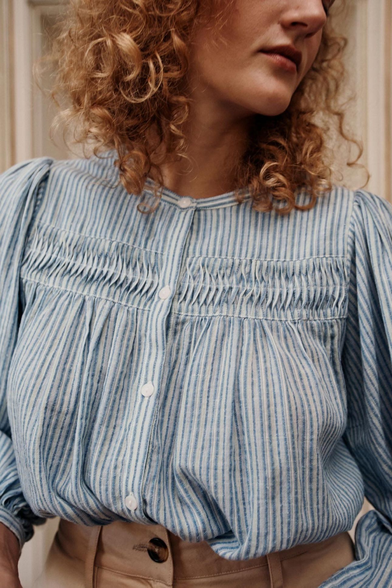 SHIRT JALLY BLUE PARASOL STRIPES 5