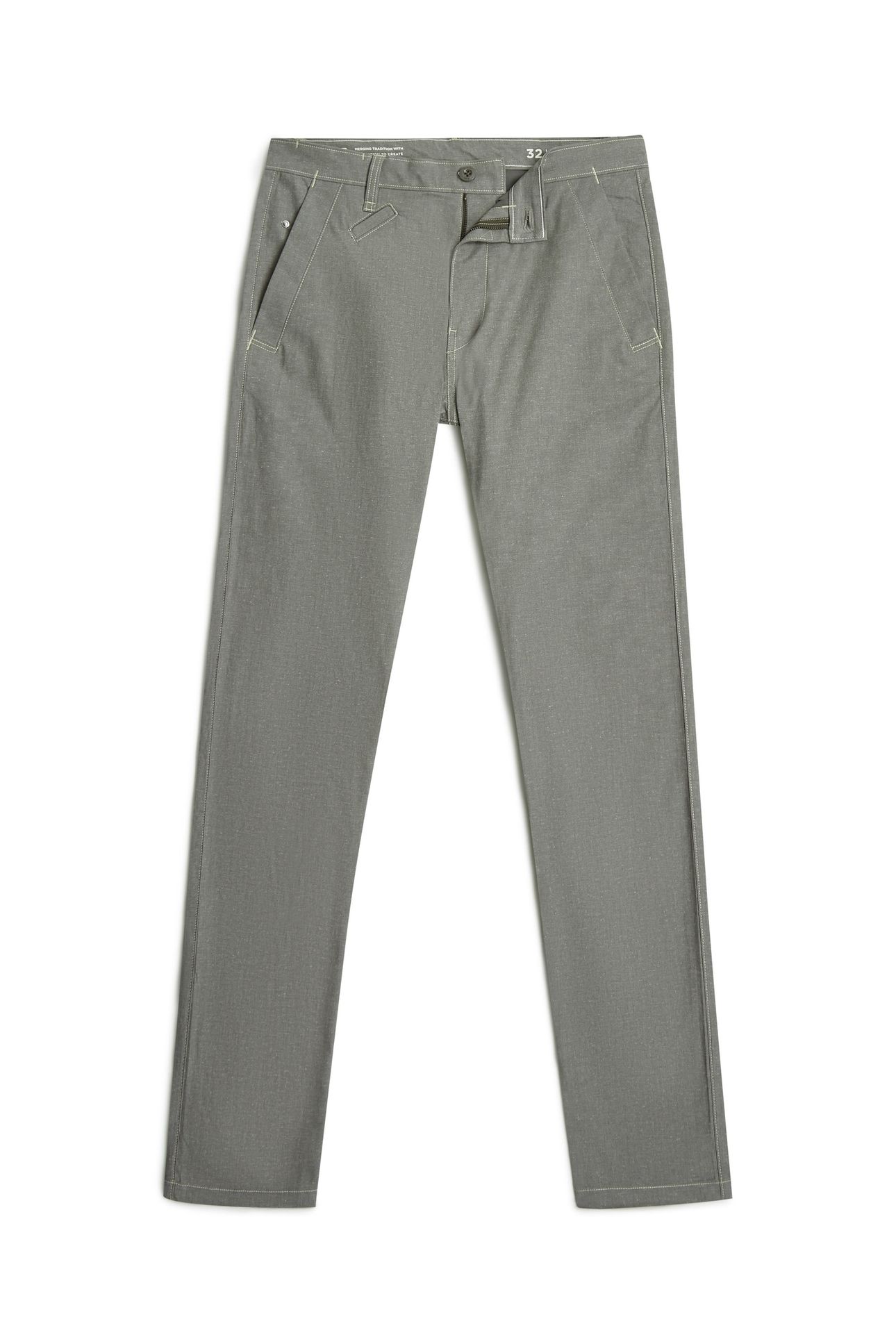 BRONSON 3.0 SLIM CHINO GREY/MILK DOBBY 4