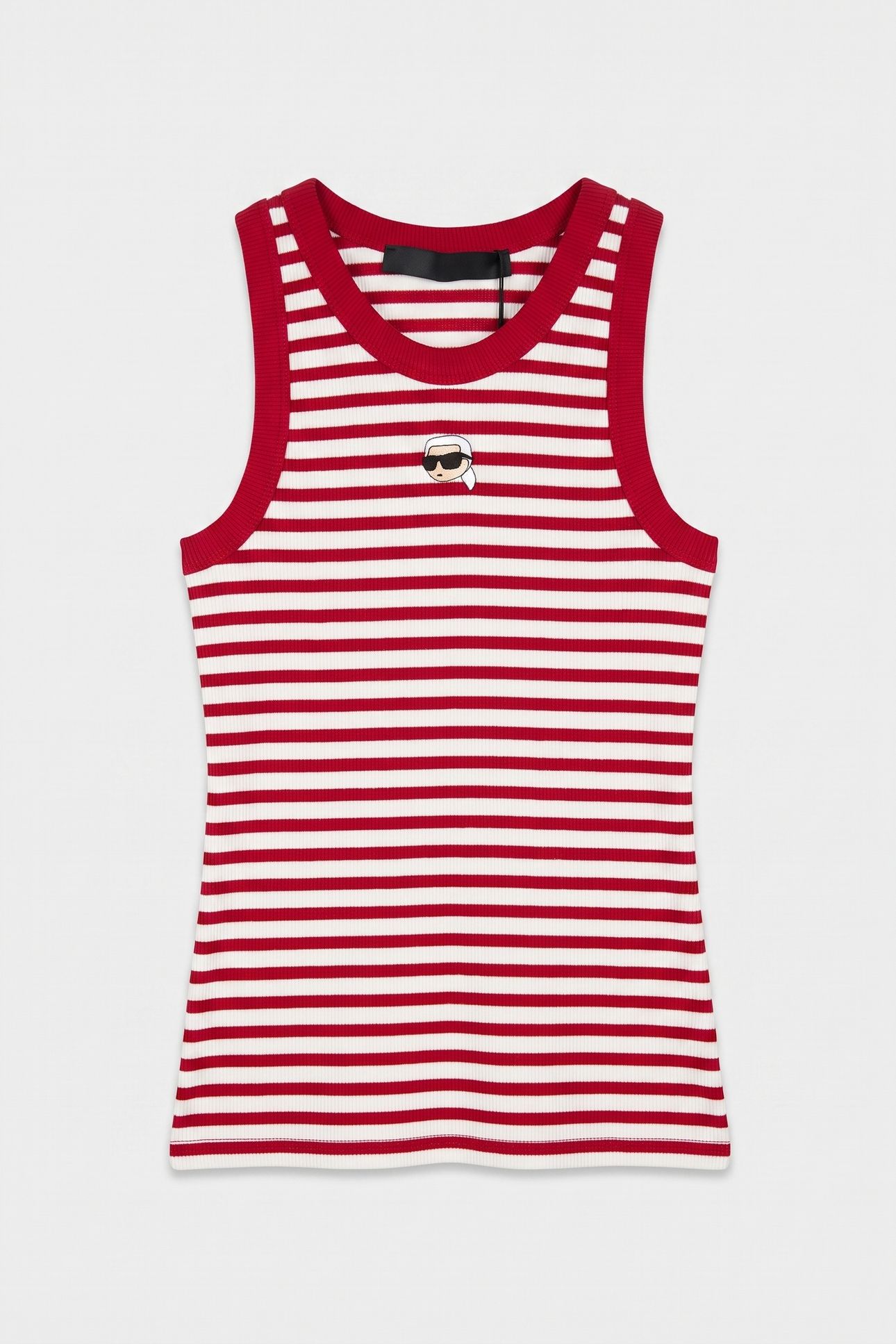IKON RIBBED TANK SCARLET SAGE-CREAM STRIPE 3