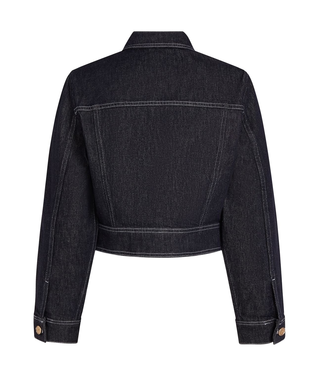 BUTTON DENIM JACKET DARK BLUE DENIM 5