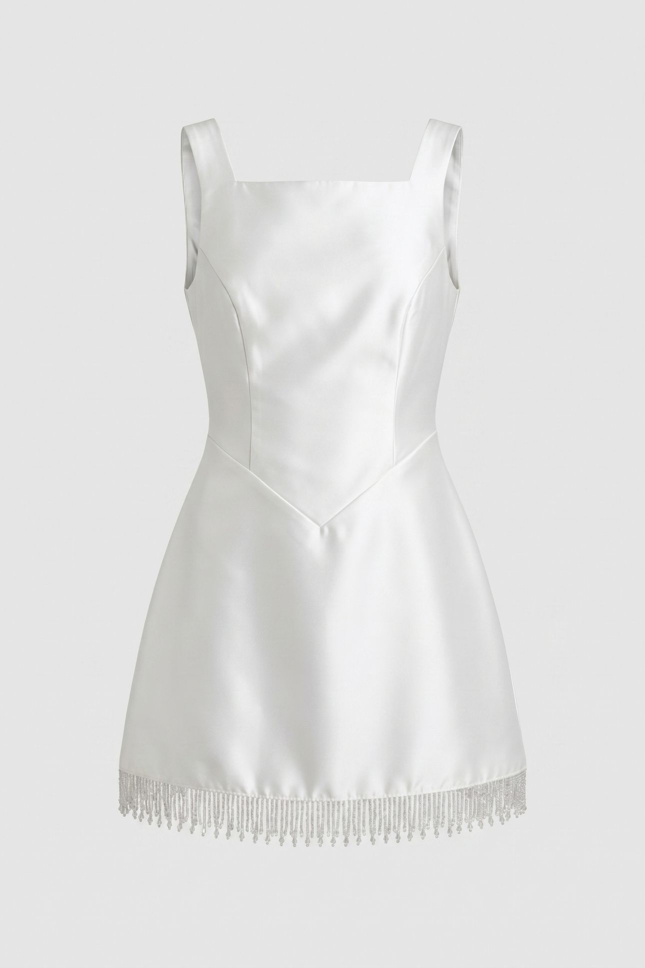 EMBELLISHED MINI DRESS WHITE 6