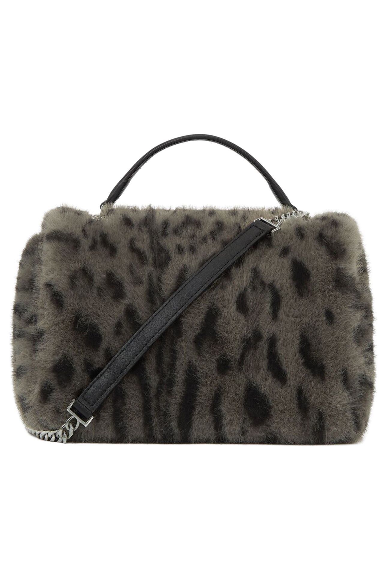 K/TEXTURED SIGN SHOULDER BAG GREY LEOPARD 2
