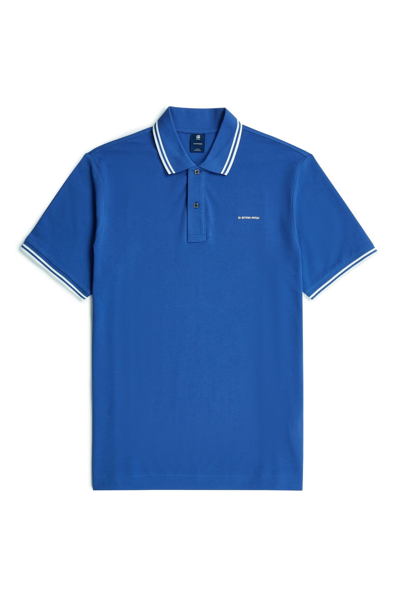 CHEST LOGO STRIPED POLO RADAR BLUE 5