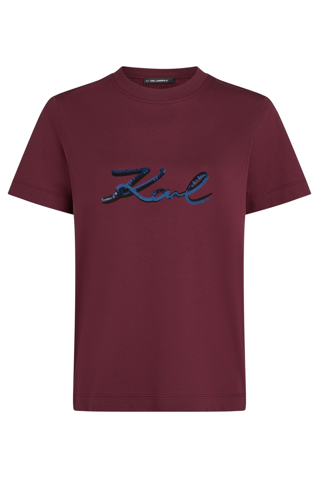 SIGNATURE SEQUINS T-SHIRT WINDSOR BURGUNDY 4