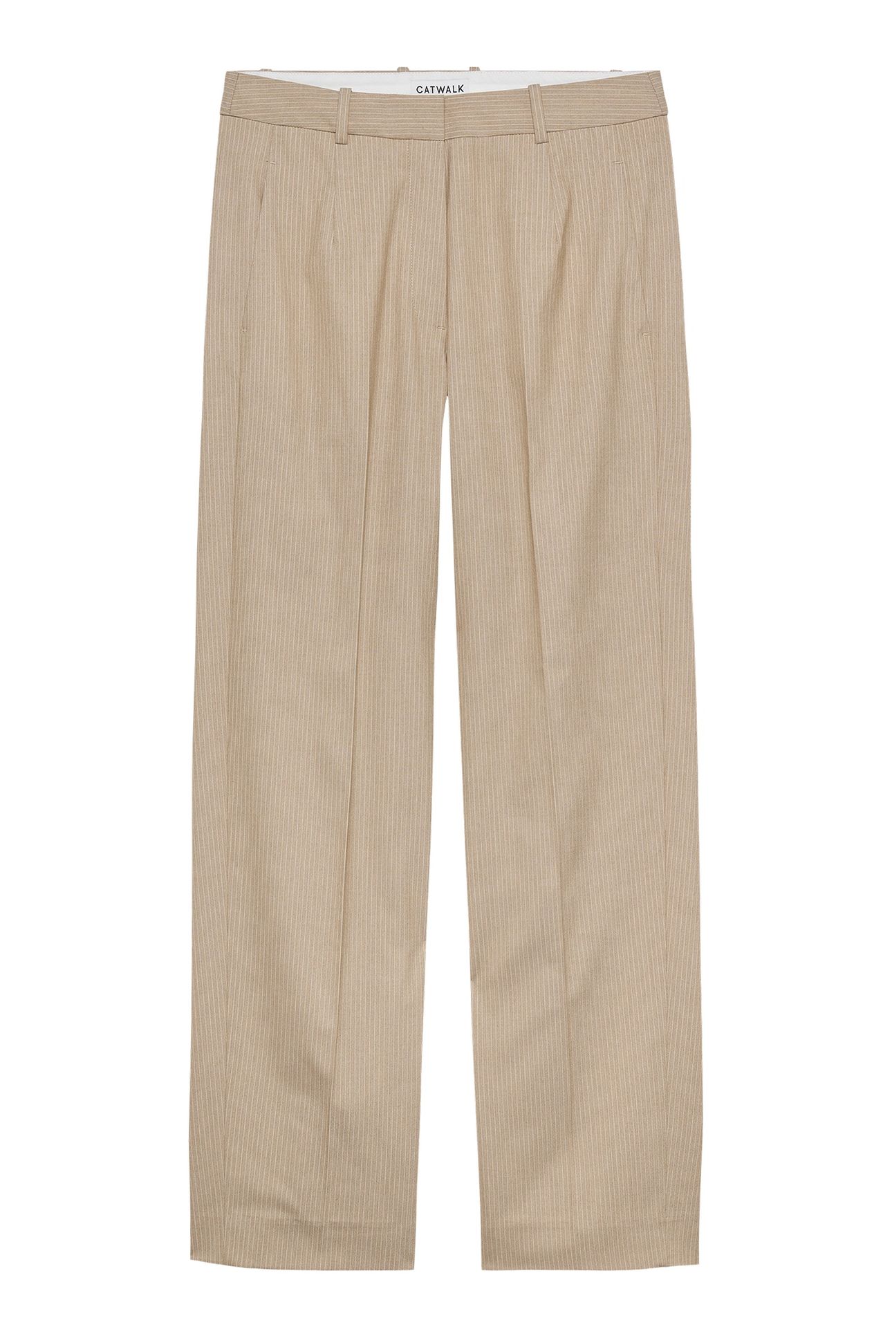 PINSTRIPE TAPERED TROUSERS CEMENT 4