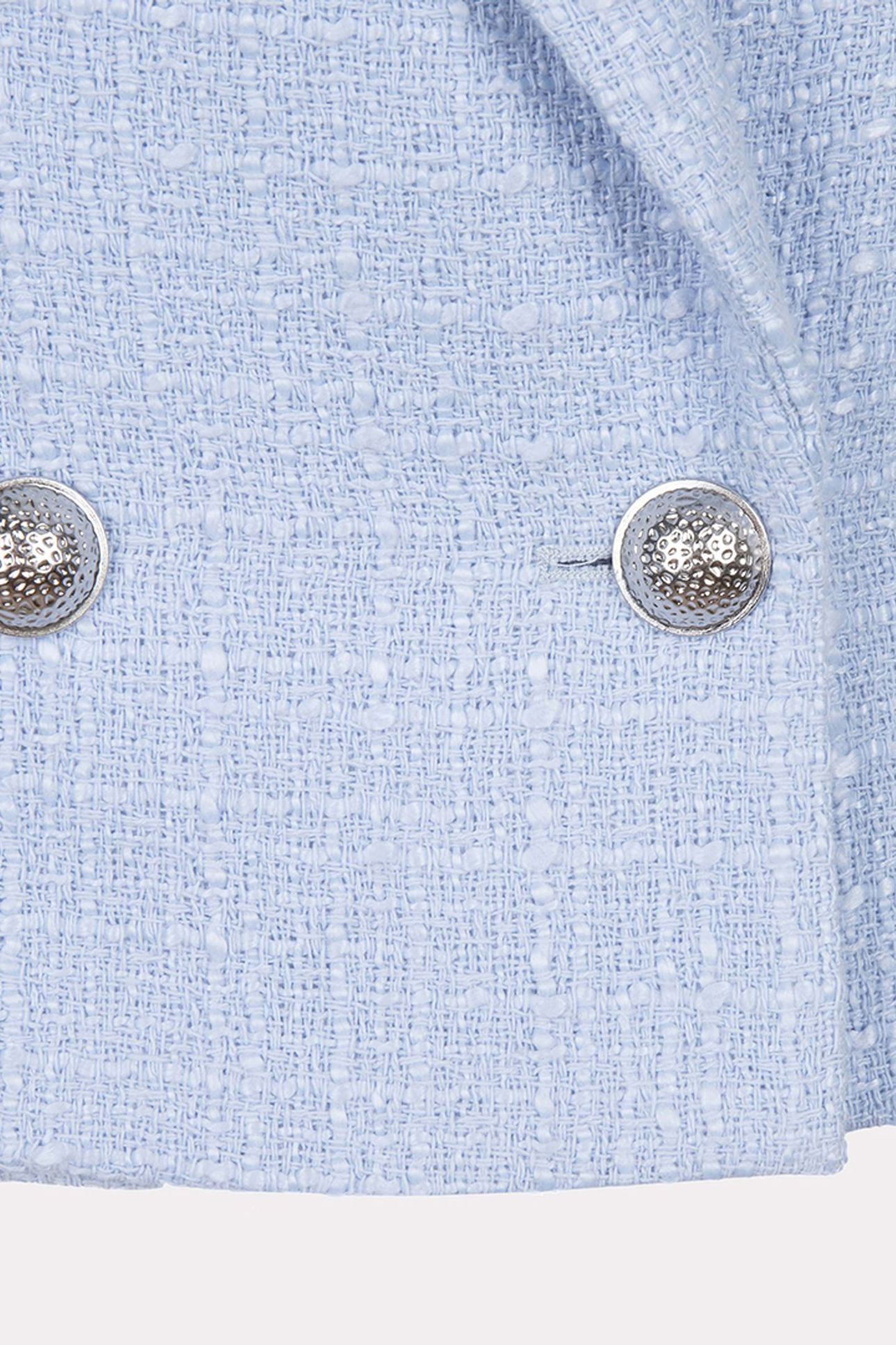 BLAZER DOUBLE BREASTED TWEED SKY BLUE 3