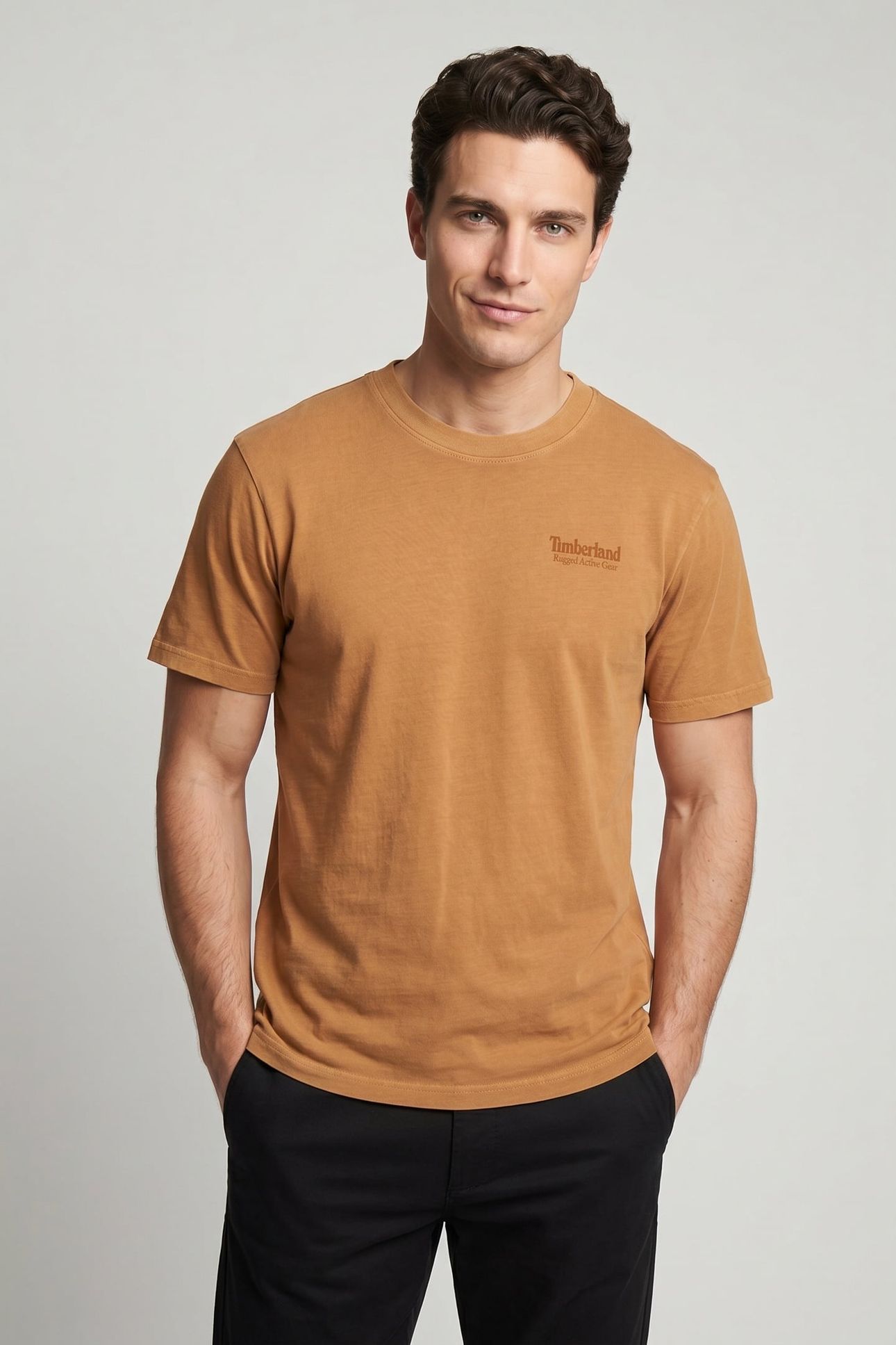 RUGGED ACTIVE GEAR BACK GRAPHIC TEE BROWN 1