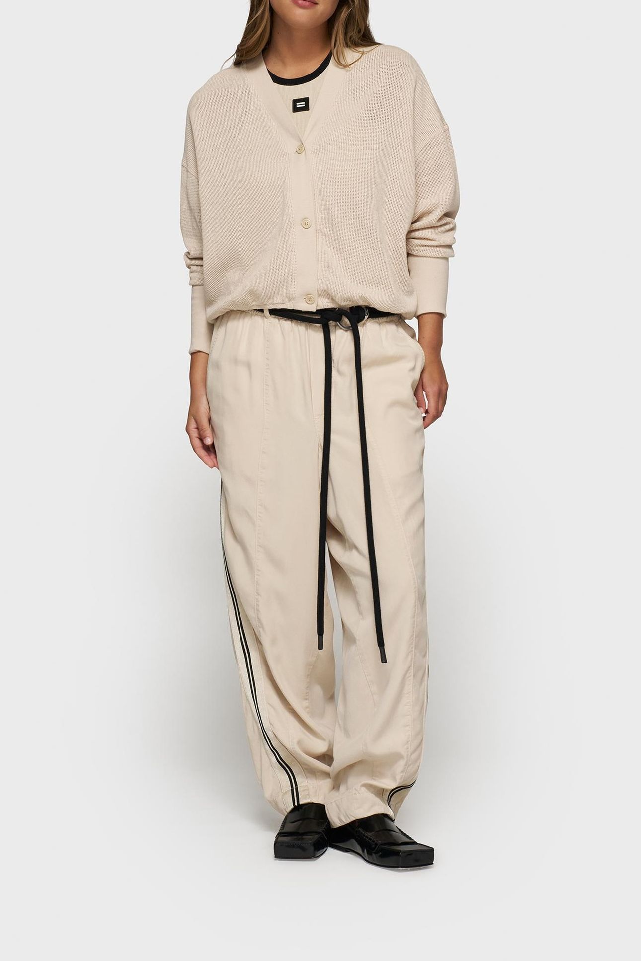 WIDE TAPERED PANTS TENCEL LIGHT EARTH 2