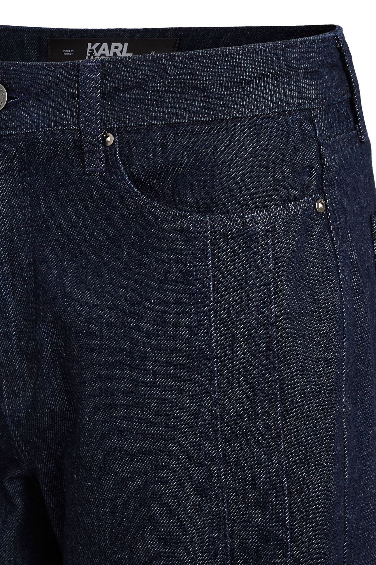 MID RISE WIDE LEG DENIM PANTS DARK BLUE 6