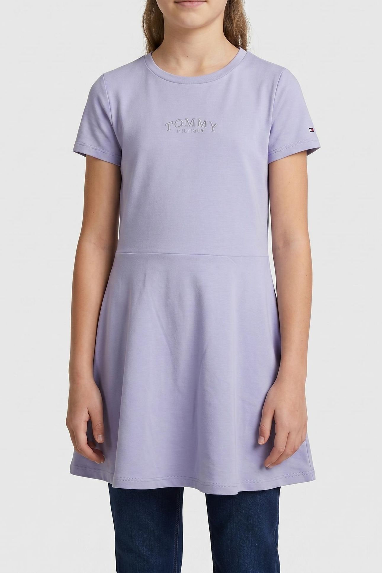 GIRLS SKATER DRESS SS PERIWINKLE DUSK 1