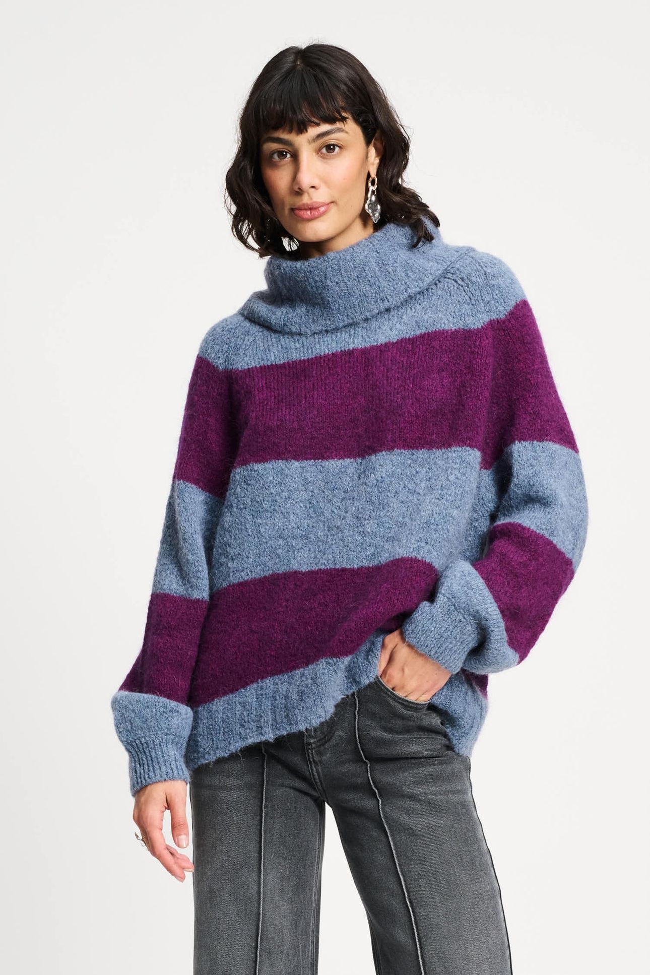 PULLOVER - PLUM STRIPES 2
