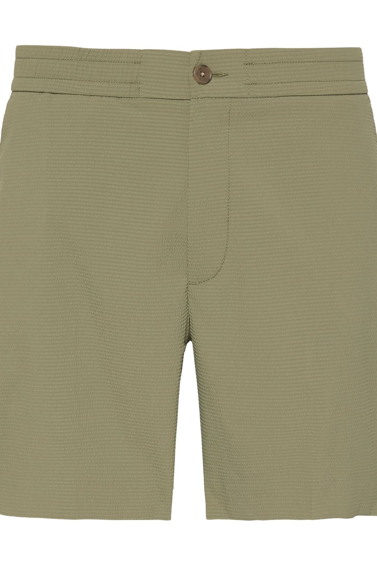 STRAIGHT SEERSUCKER SHORTS DEEP LICHEN GREEN 6