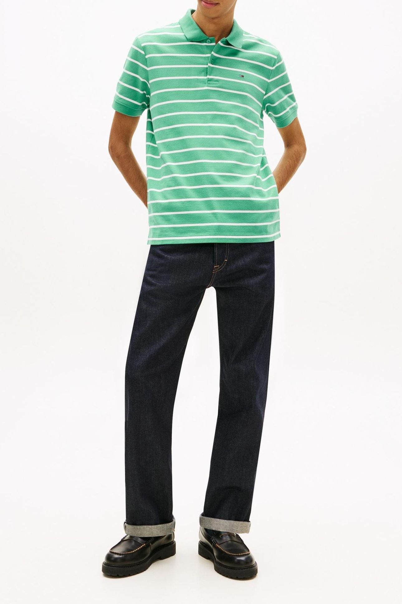 TJM REGULAR STRIPE POLO BAHAMA GREEN 2