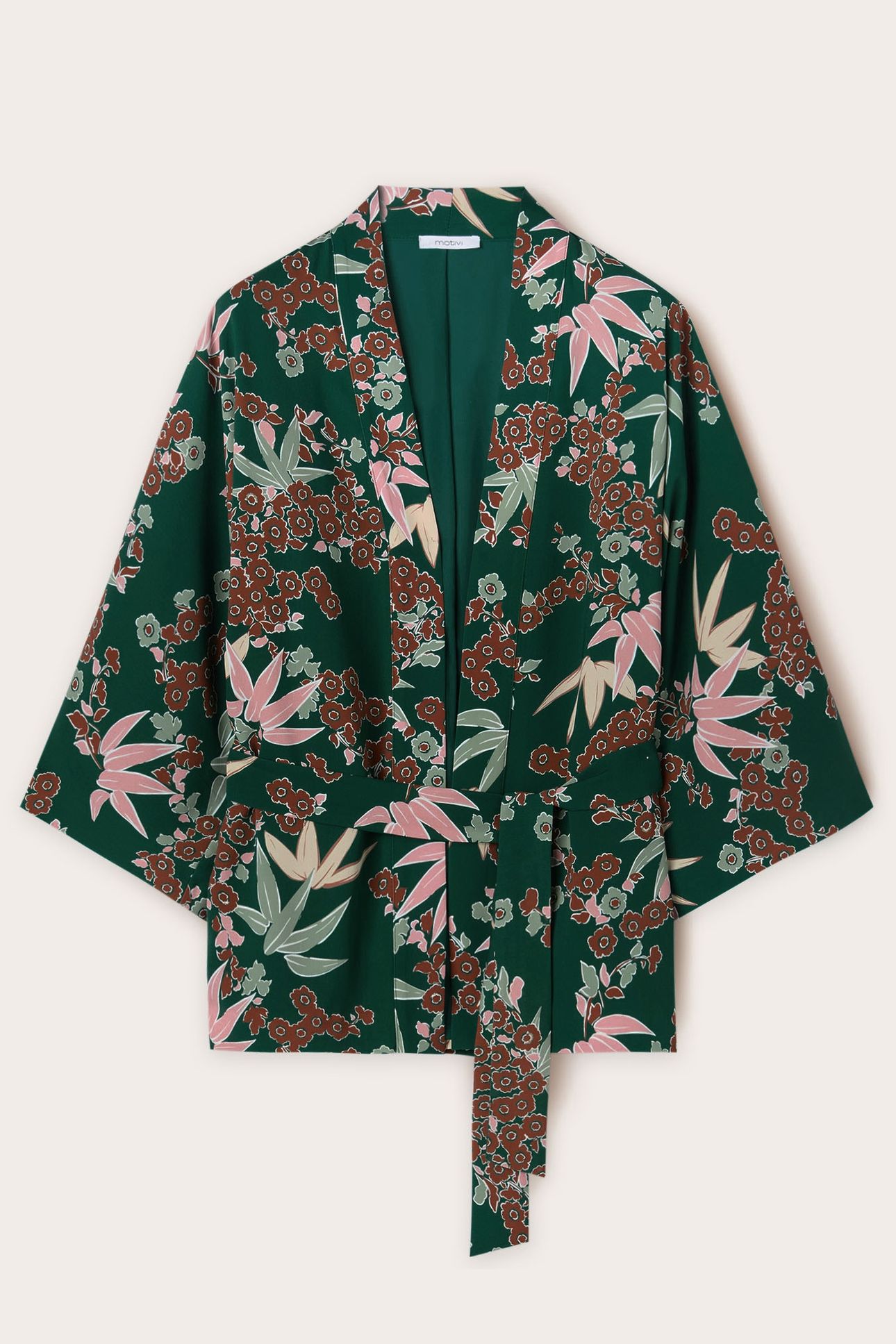 DECÒ PATTERNED KIMONO GREEN 5