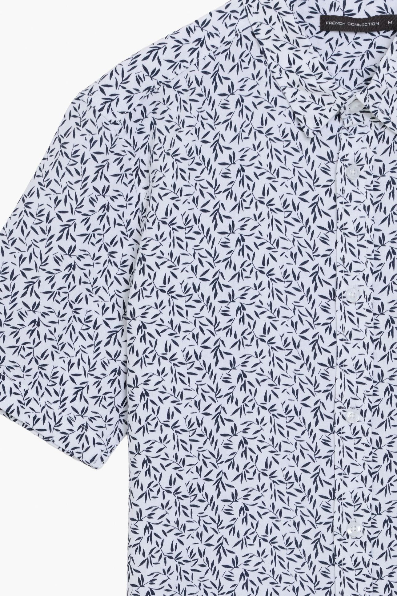 LINEN LEAF SS WHITE/MARINE 2