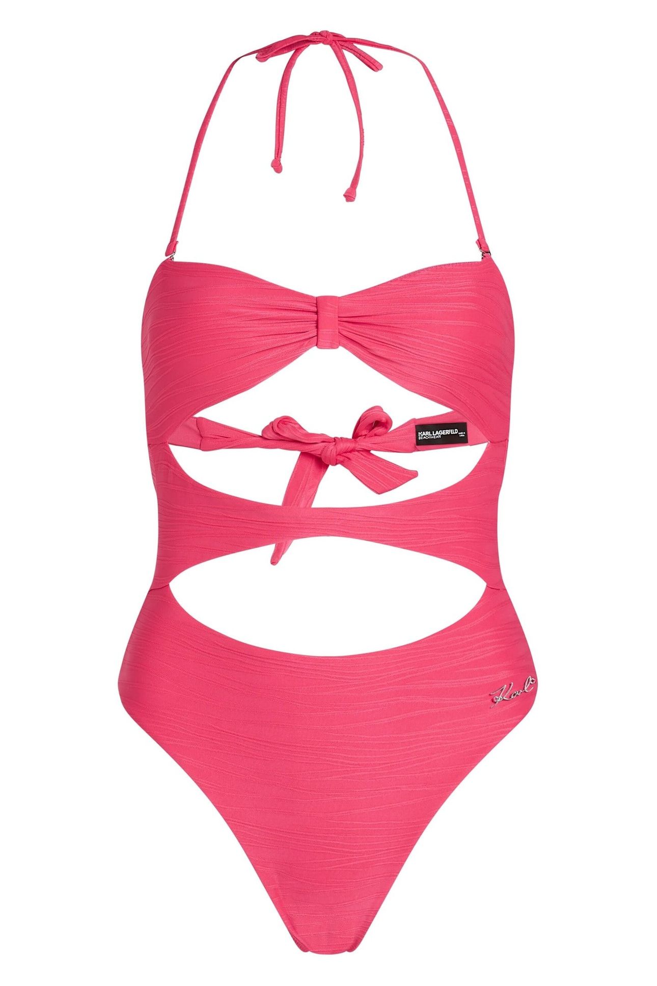 KARL RIB RIO SWIMSUIT BRIGHT ROSE 5
