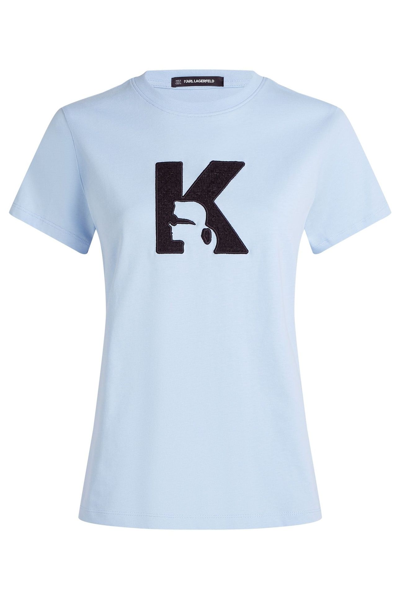 K LOGO BOUCLE T-SHIRT LIGHT BLUE 1