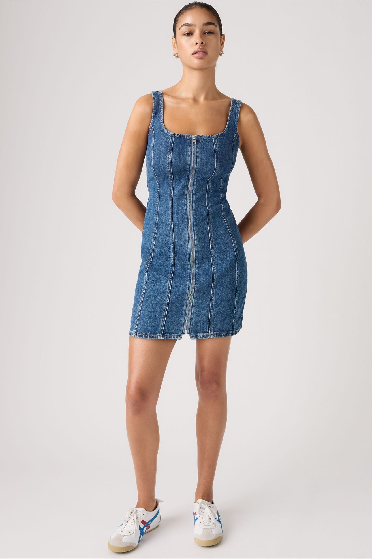 SEAMED ZIP DRESS 2