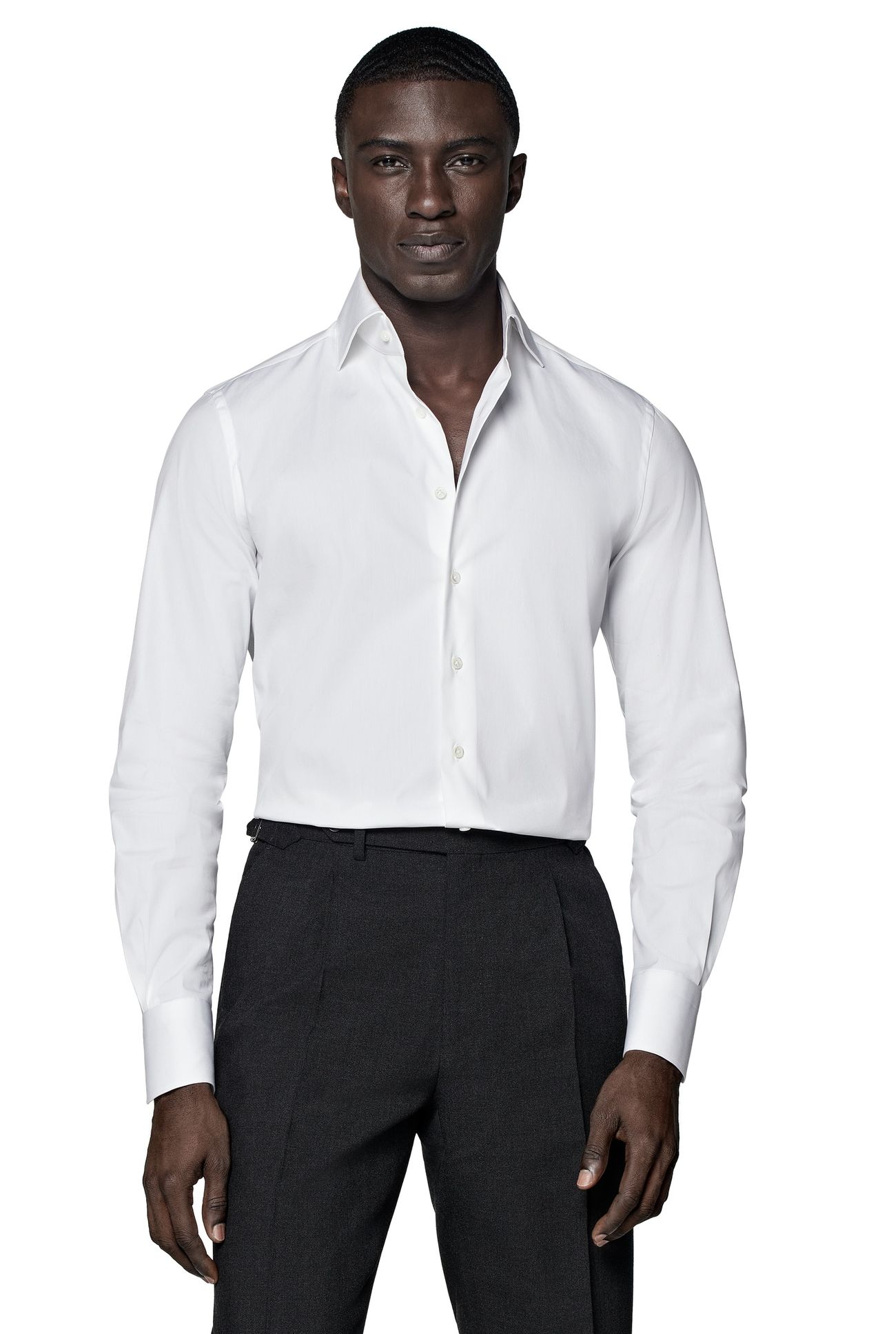 LUXURY STRETCH FORMAL SHIRTS WHITE 2