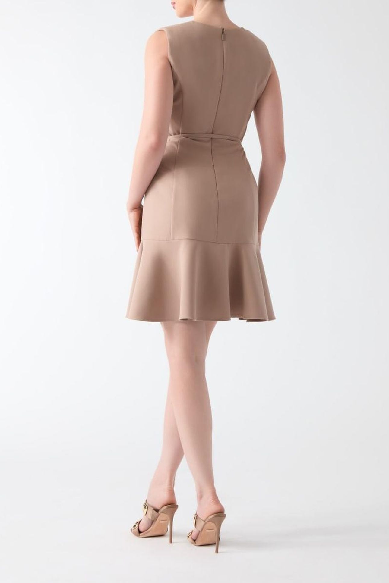 DALIA SL FLARED DRESS SILK TAUPE 5