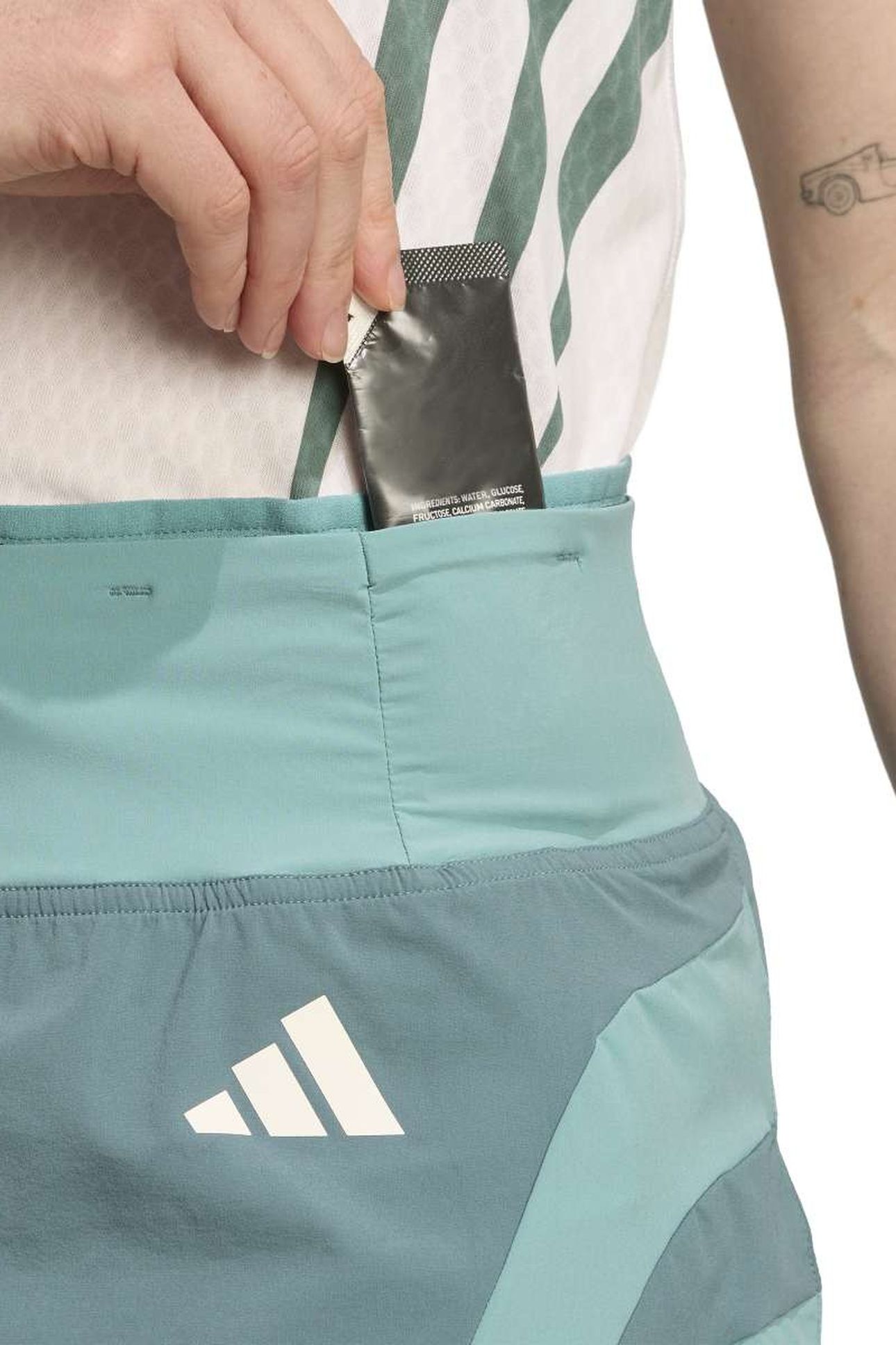 PERFORMANCE ADIZERO ARCHIVE RUNNING GEL SHORT PRELOVED TEAL 5