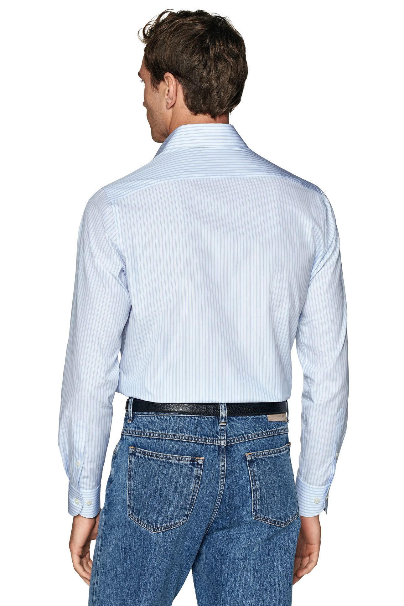 RETRO STRIPE FORMAL SHIRTS LIGHT BLUE 4