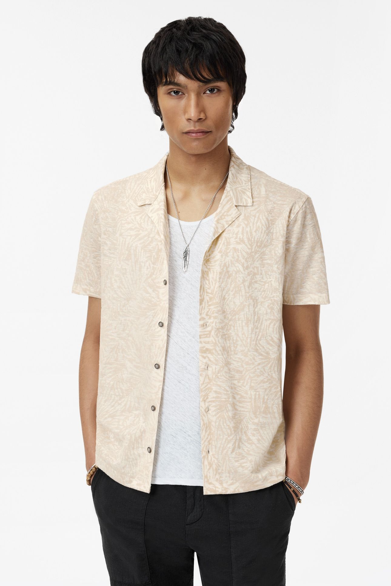 MATERA EASY FIT SS CAMP COLLAR SHIRT WIT MARBLE 1