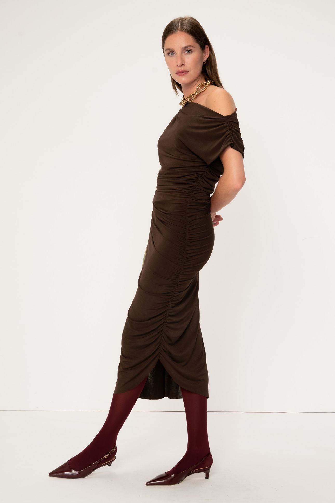 COLUMBINE DRESS MOCHA 3