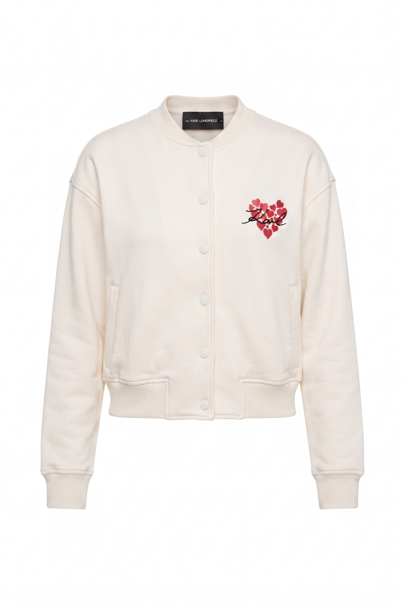 HEARTS SWEAT BOMBER CANNOLI CREAM 5