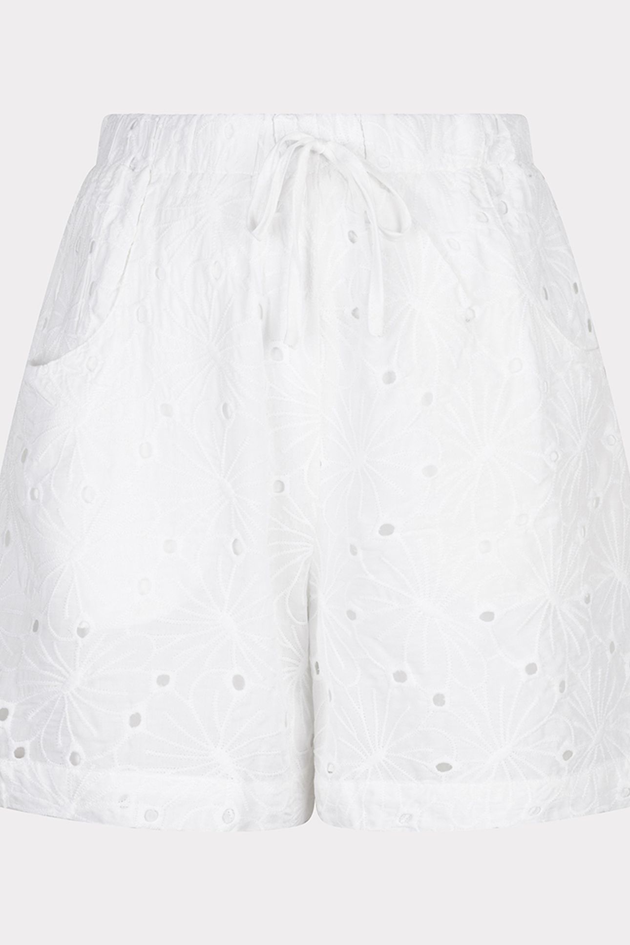 SHORTS EMBROIDERY FLOWER OFF WHITE 4