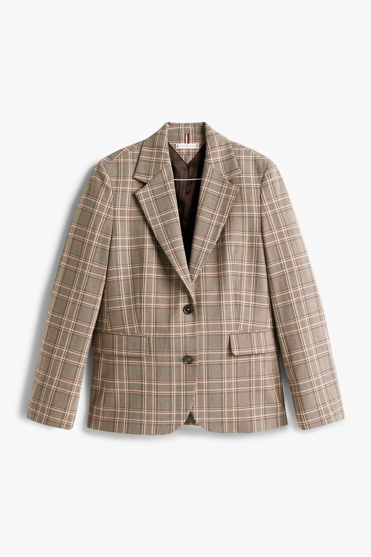 CORE CHECK REGULAR STRAIGHT BLAZER BROWN 4