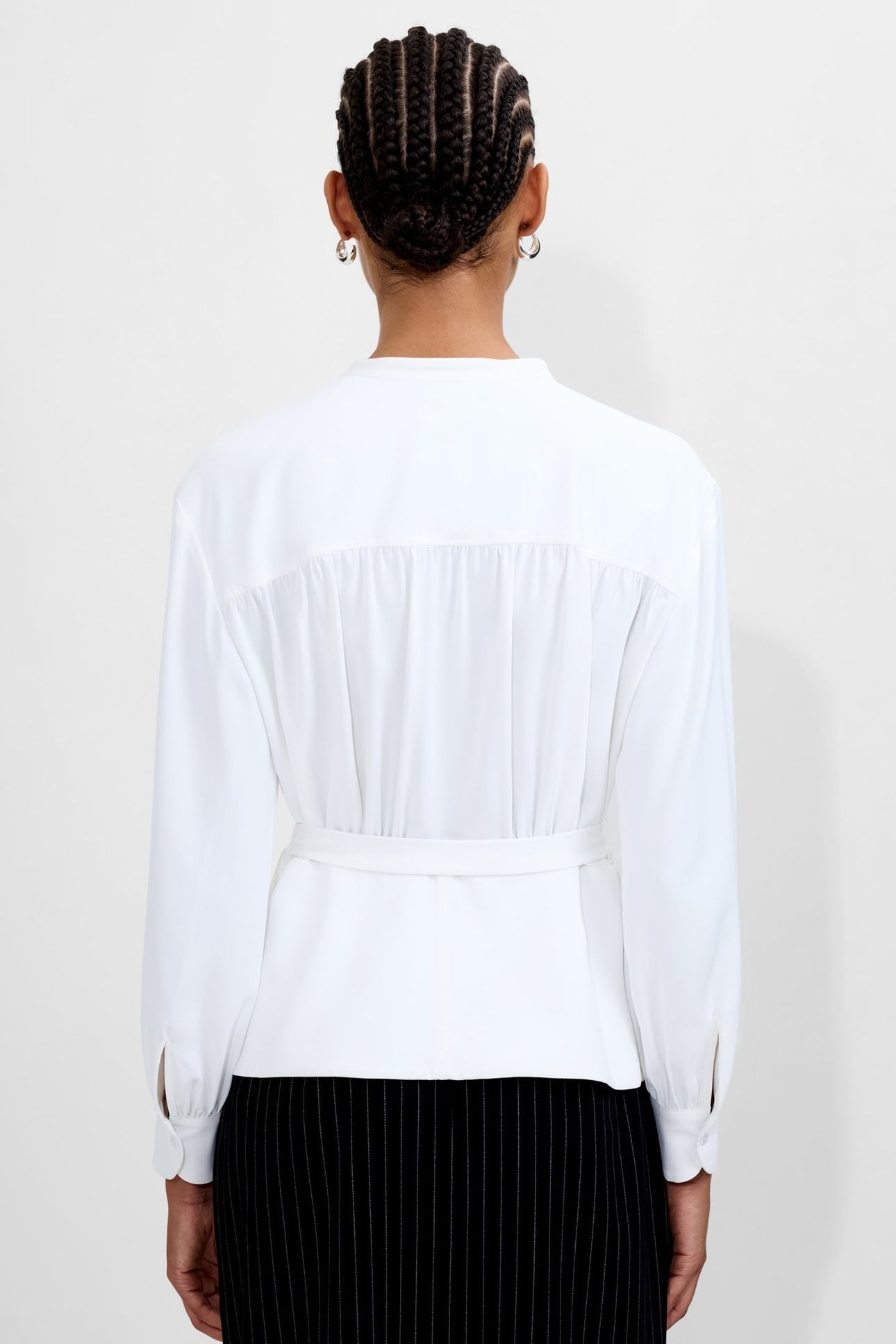 AREZZO LS WAIST TIE SHIRT WINTER WHITE 3