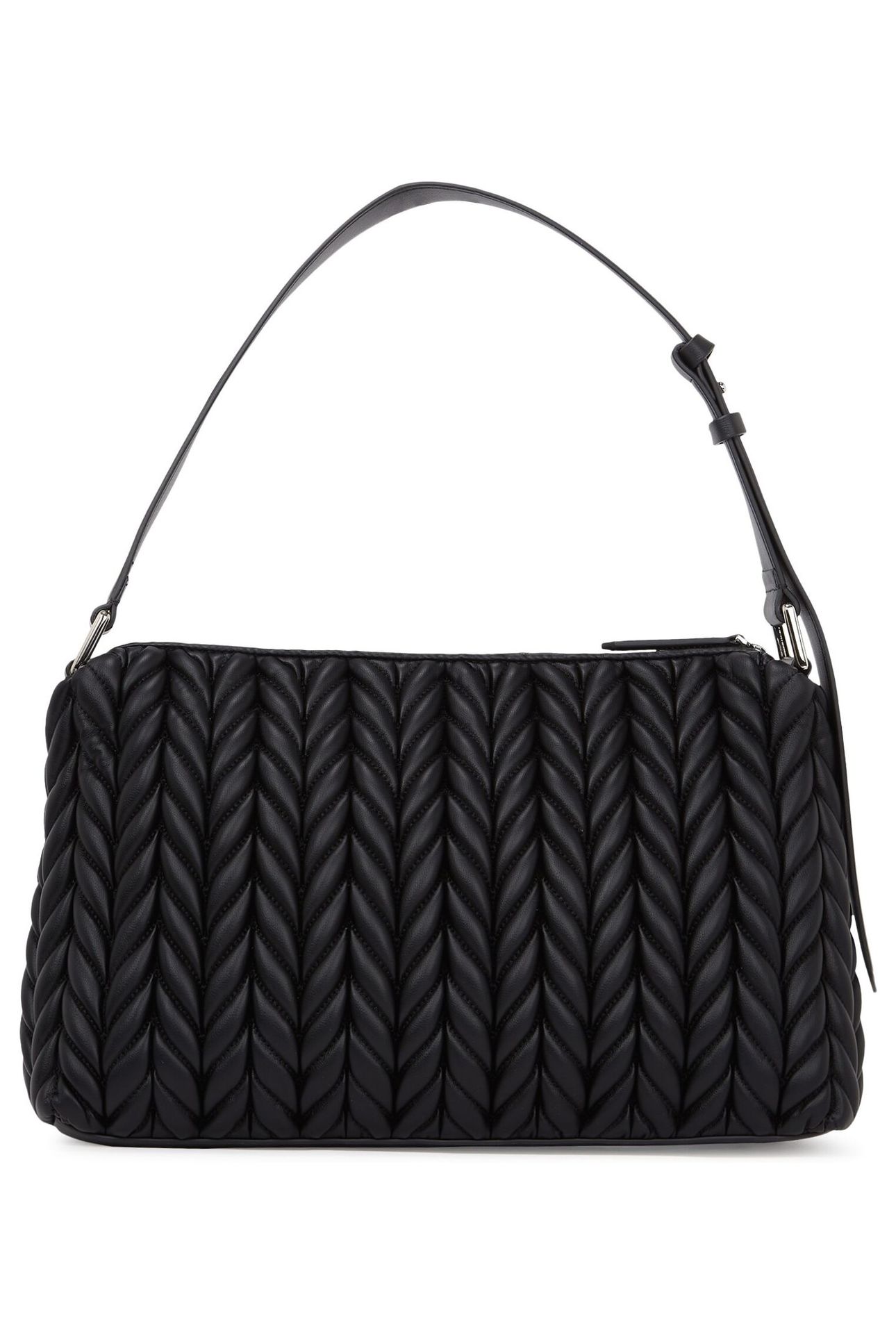 K/WEAVE MEDIUM SHOULDER BAG BLACK-NICKEL 2